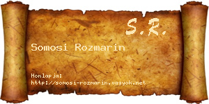 Somosi Rozmarin névjegykártya